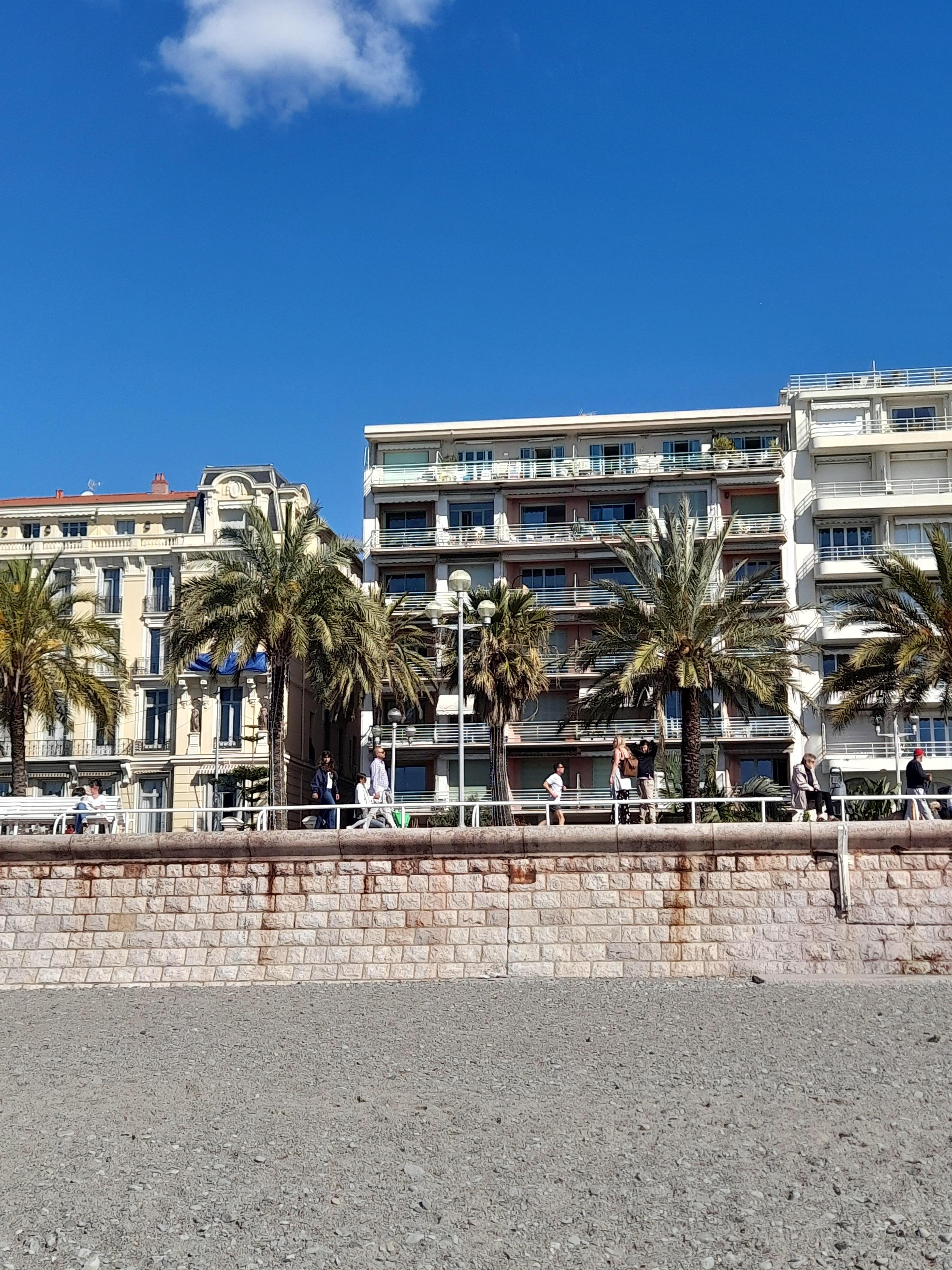 View of the apartment building from the beach