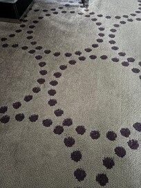 Lint and dirt on floor