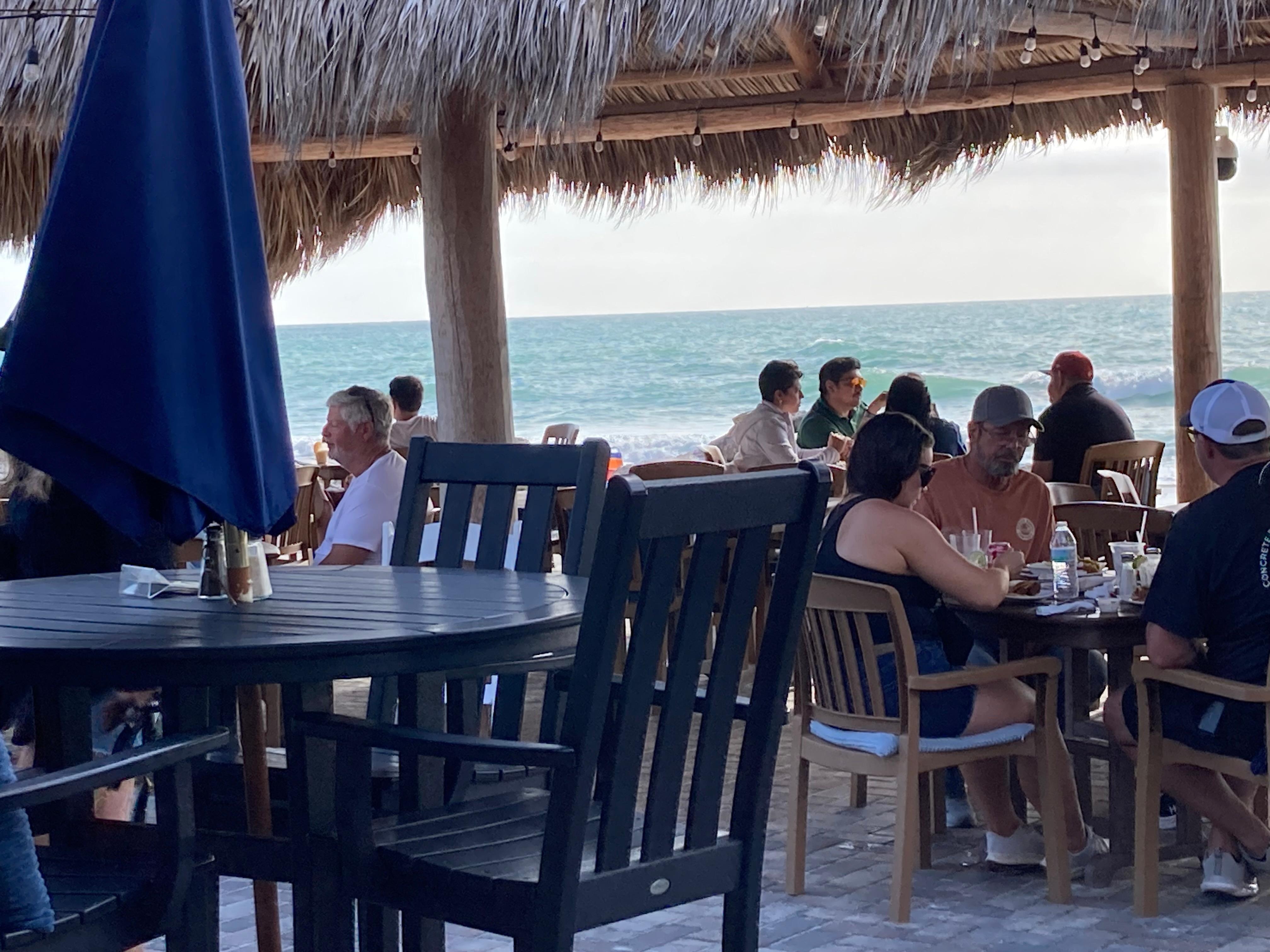 Tiki hut before sunset 