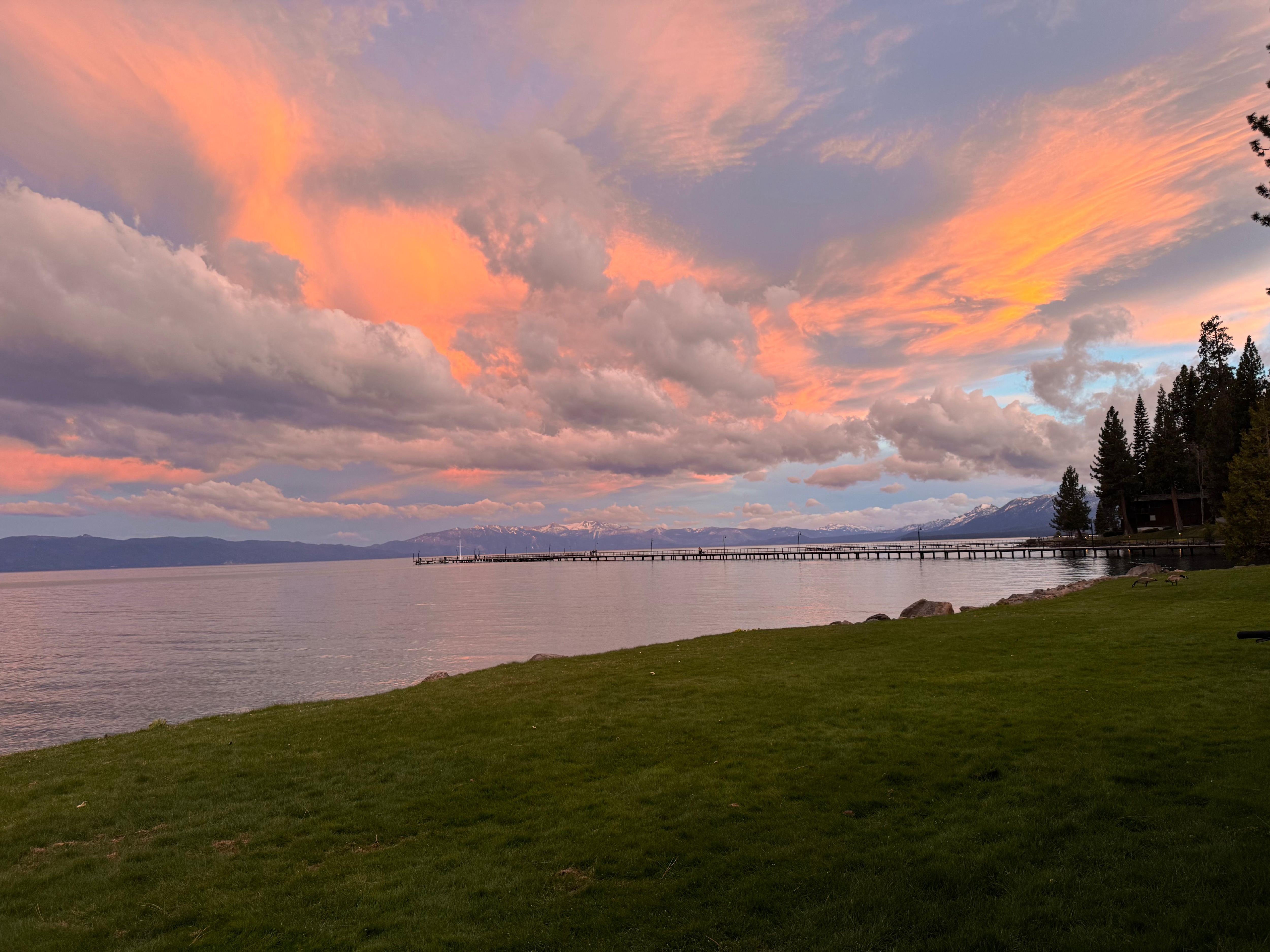 Sunset view steps from backyard.