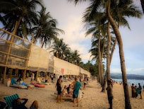 The beach right outside of the resort.