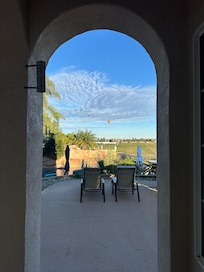 View through the back door