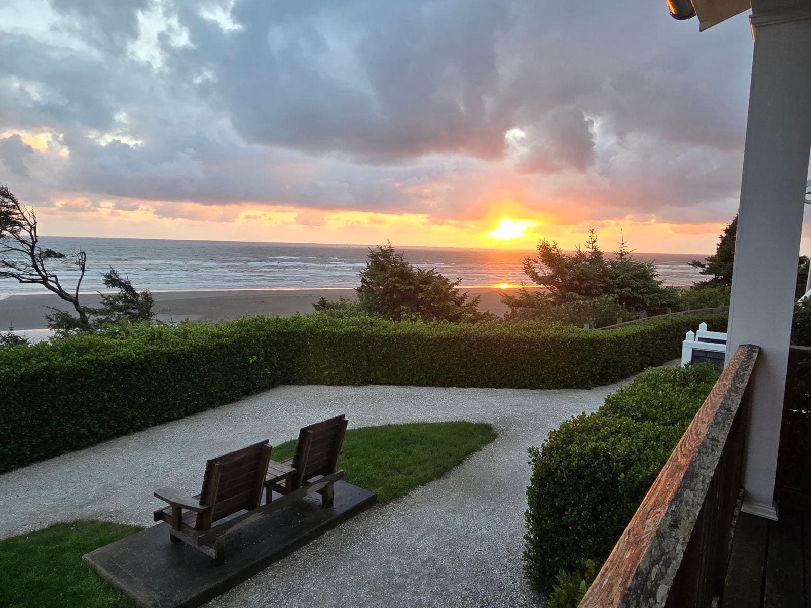 Beautiful sunset from the No Worries Porch