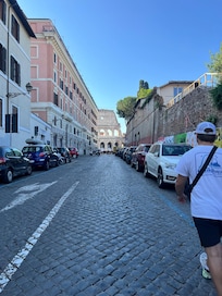 Around the corner from the apartment