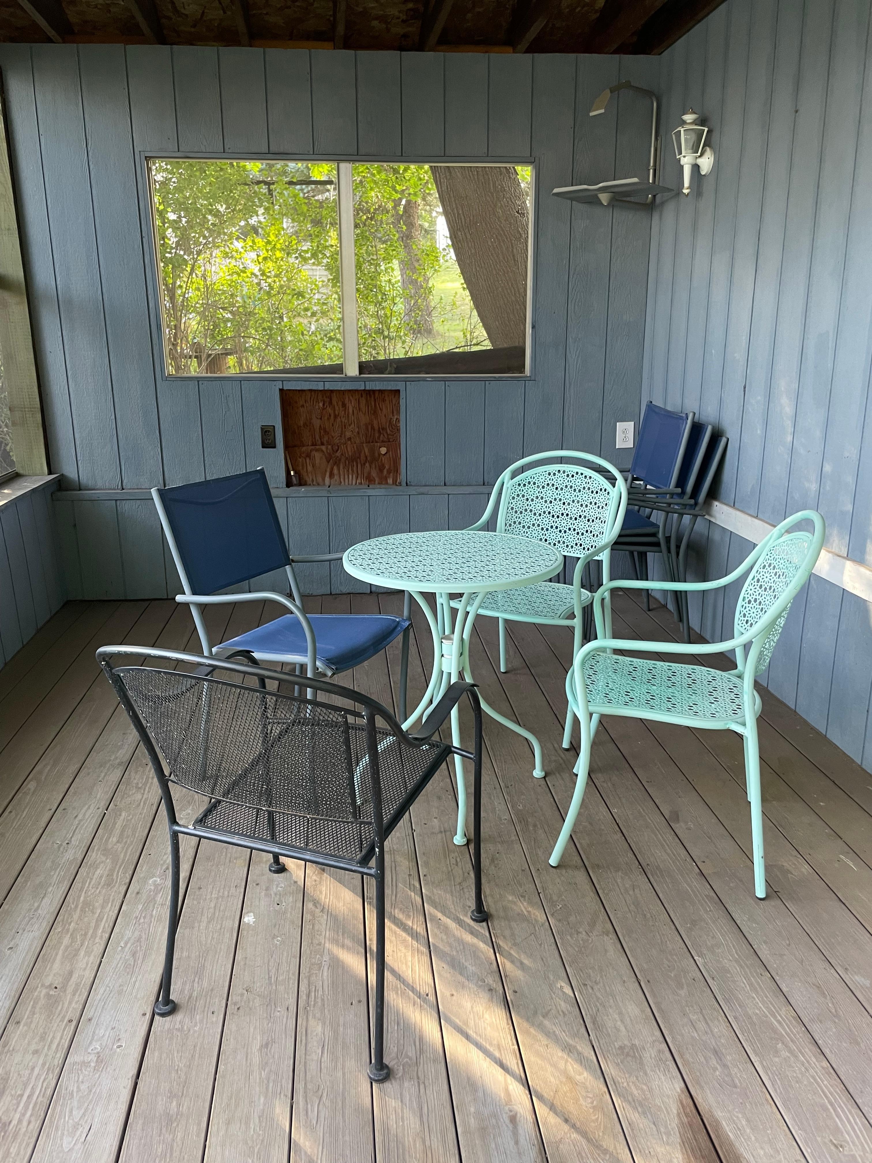 Outside separate screened in porch