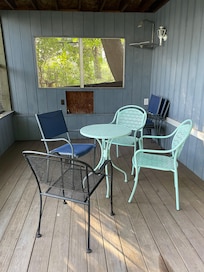 Outside separate screened in porch