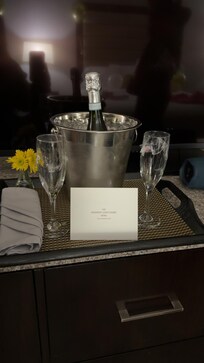 Hotel gave us complimentary champagne for my friend’s birthday.
