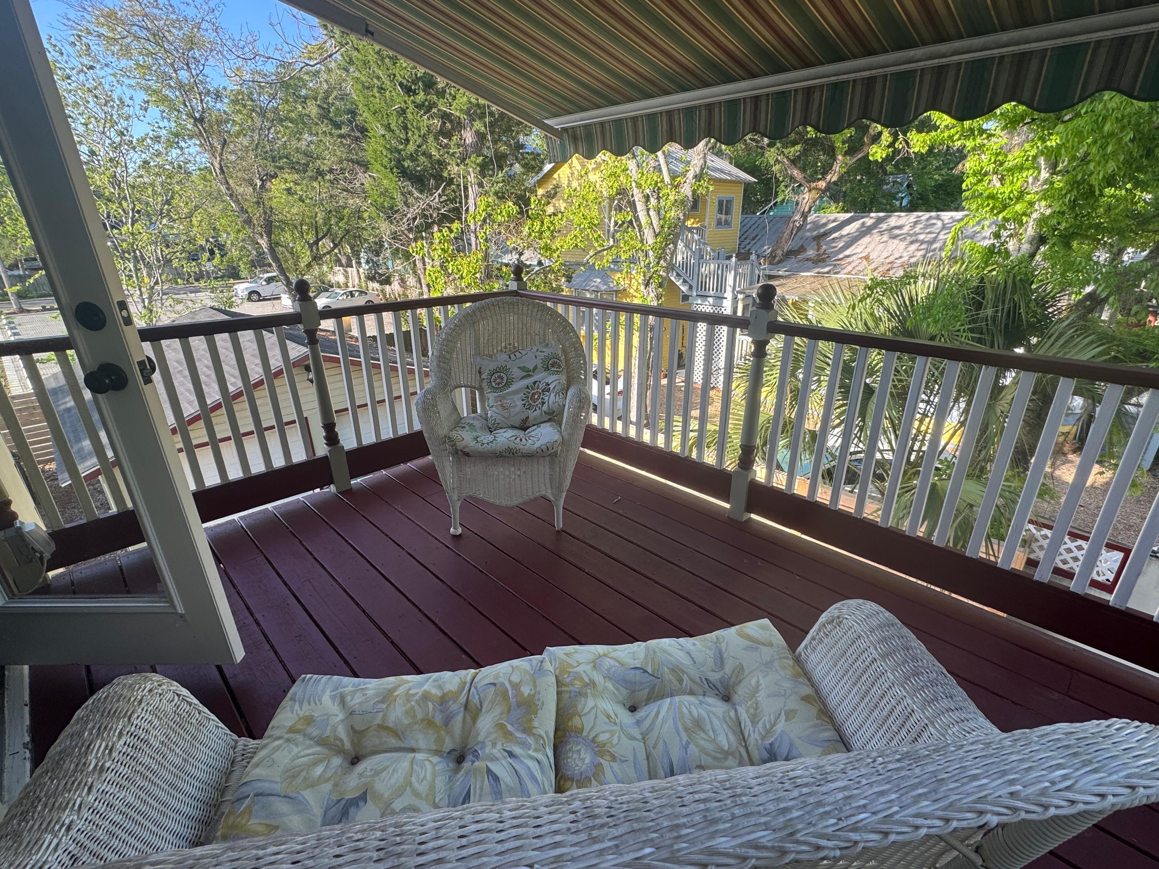 Our personal terrace as we were in the Bridal  Suite (The Floridian)