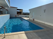 Large pool with plenty of sunbeds
