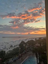 View from the balcony during the sunset