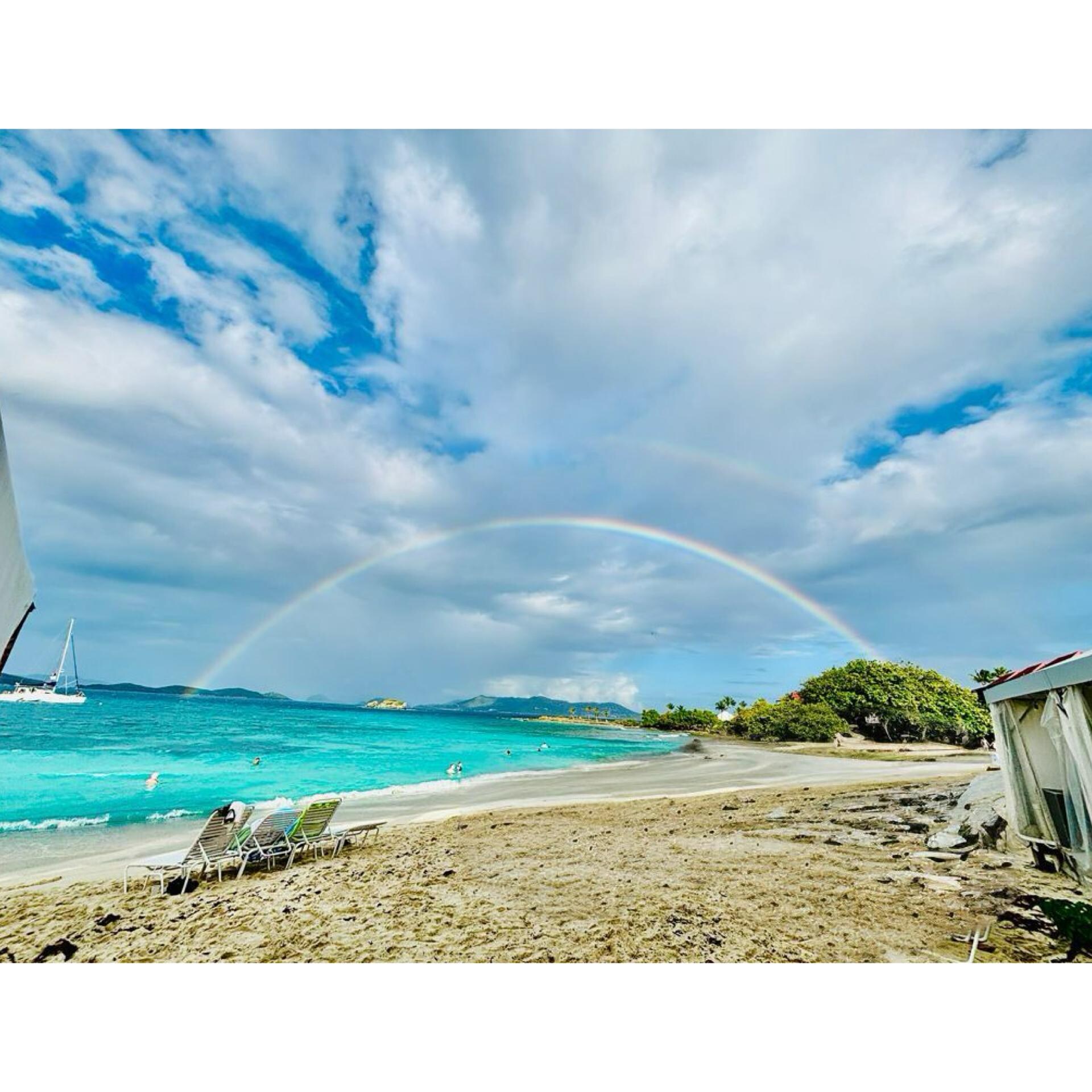 Rainbow to greet us!