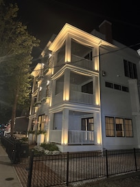 Outside has been completely updated and looks amazing at night!