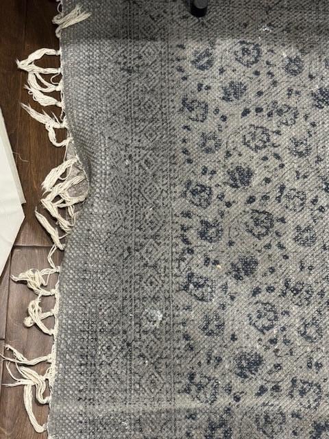Moldy torn rug - just take it our!