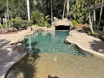 The pool and hot tub.