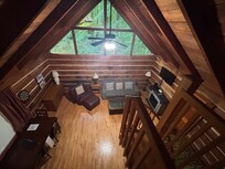 Living room view from upstairs rooms