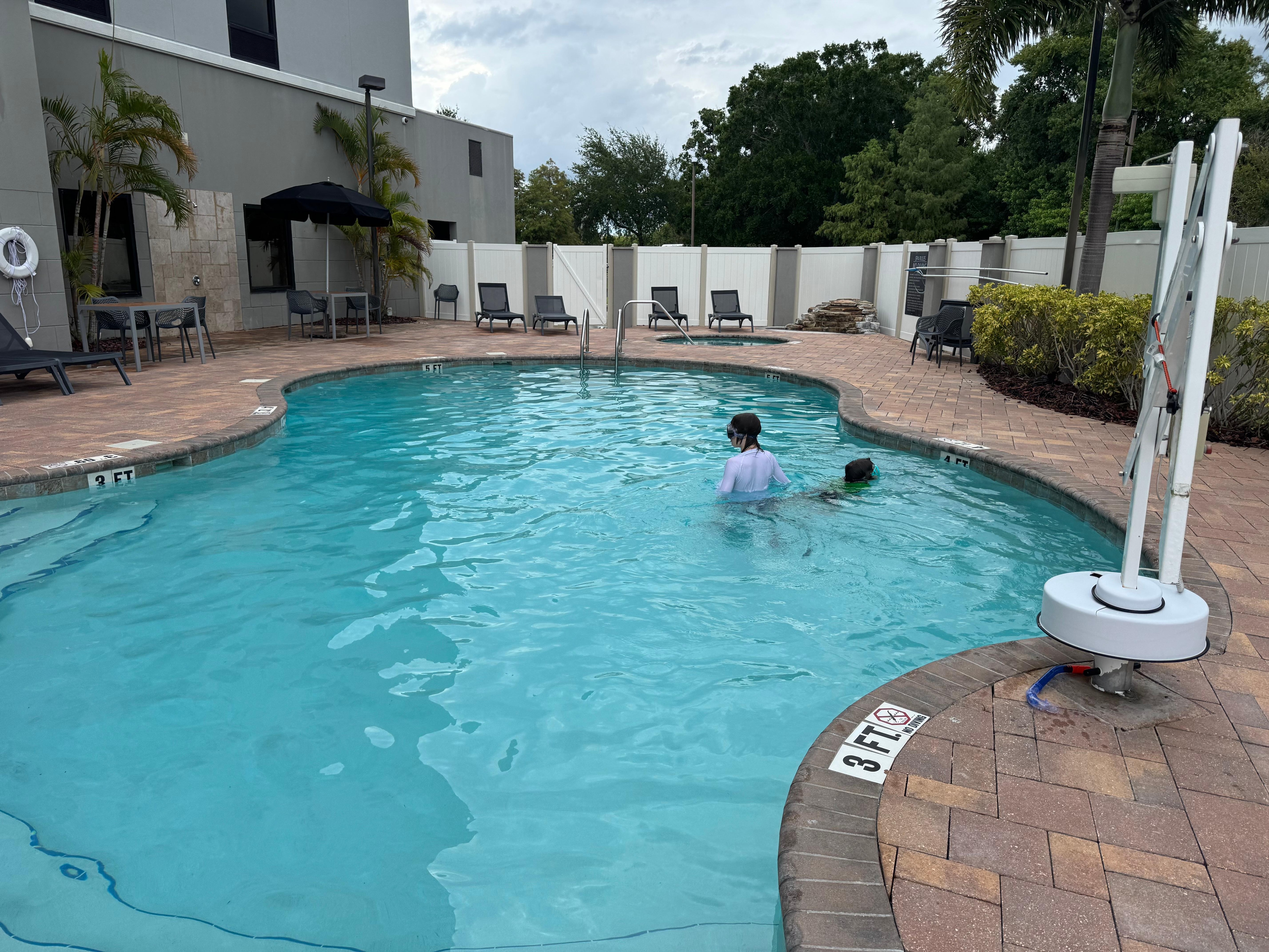 My two preteens having the time of their lives. It was my youngest birthday so we had a hotel party for just us. 