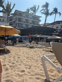 Hotel overlooking beach