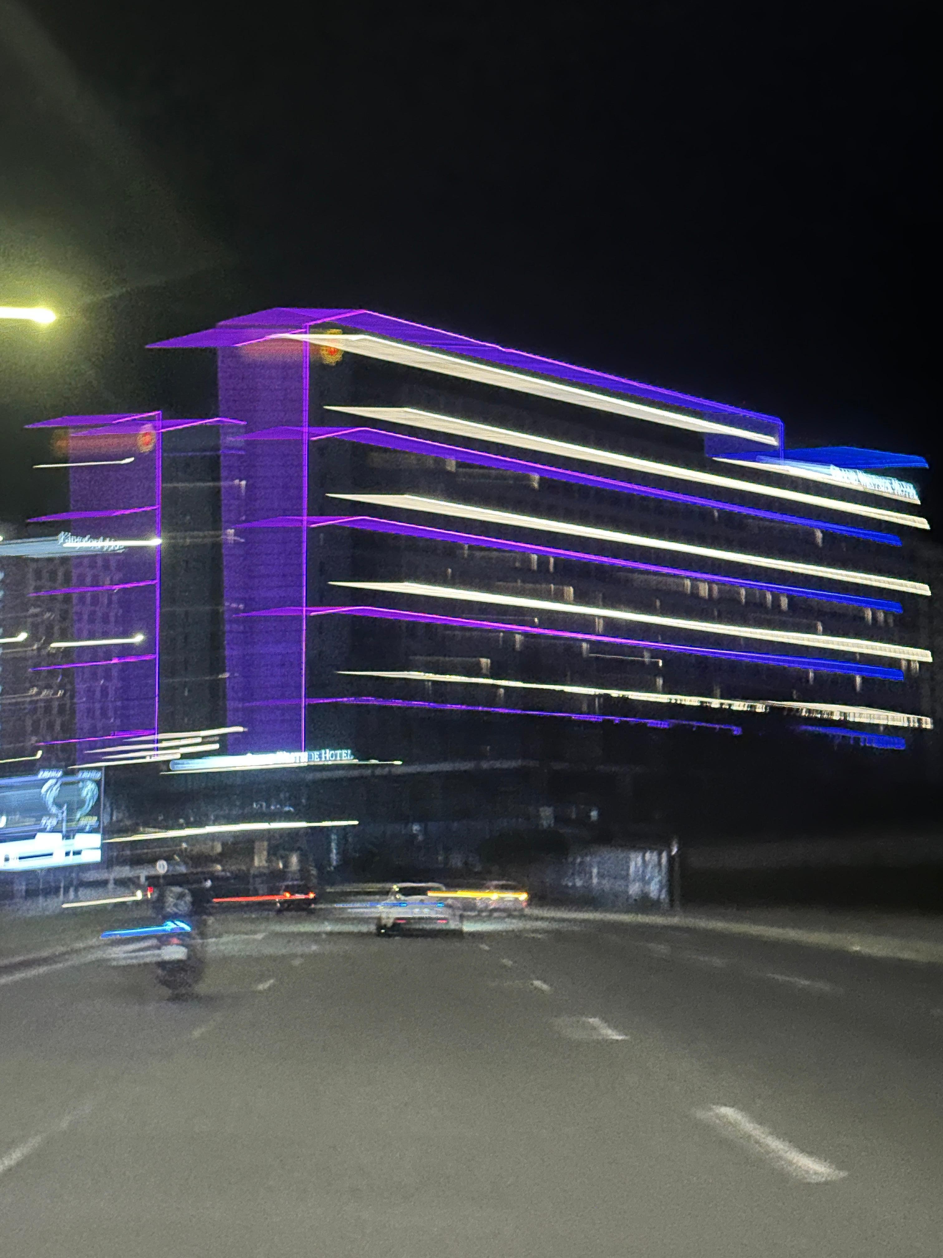 Exterior shot at night