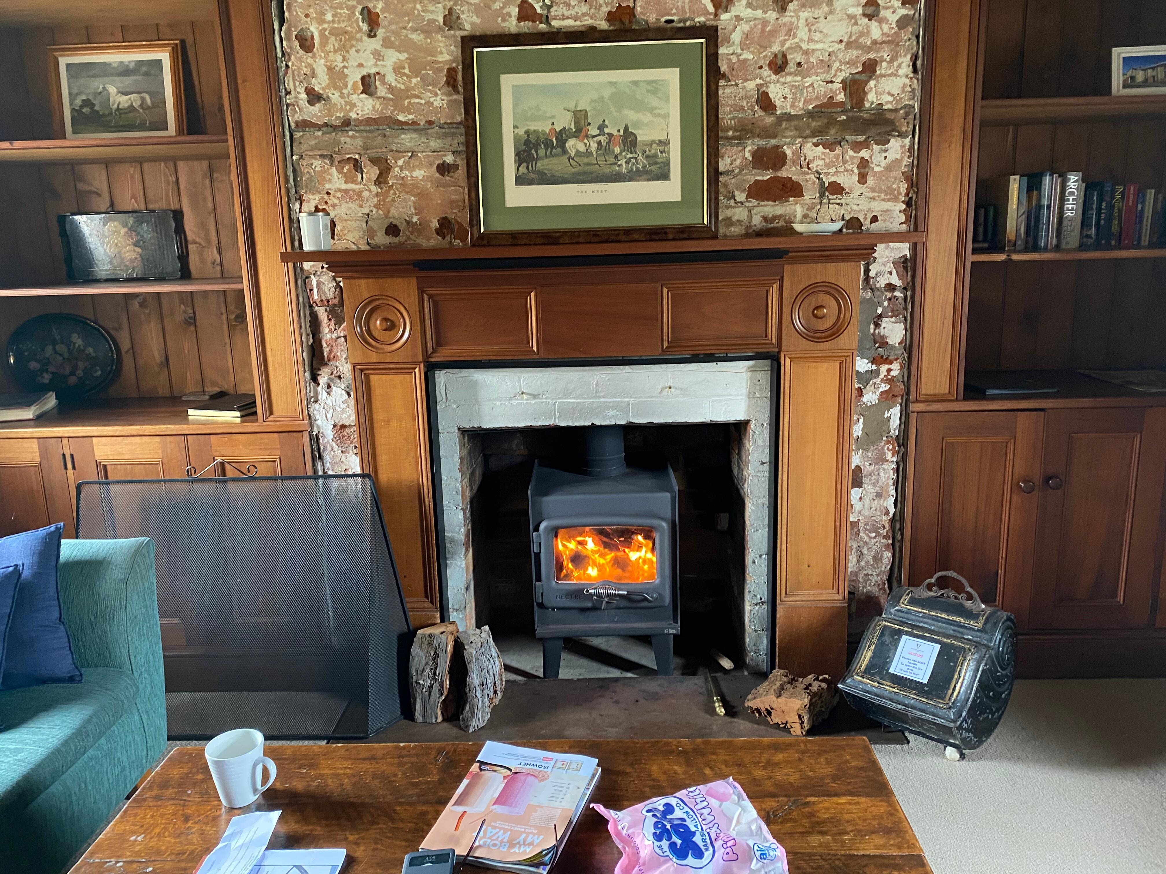 Warm wood heated lounge