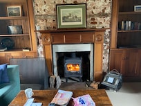 Warm wood heated lounge