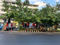 Food trucks at 7_' directly across from hotel