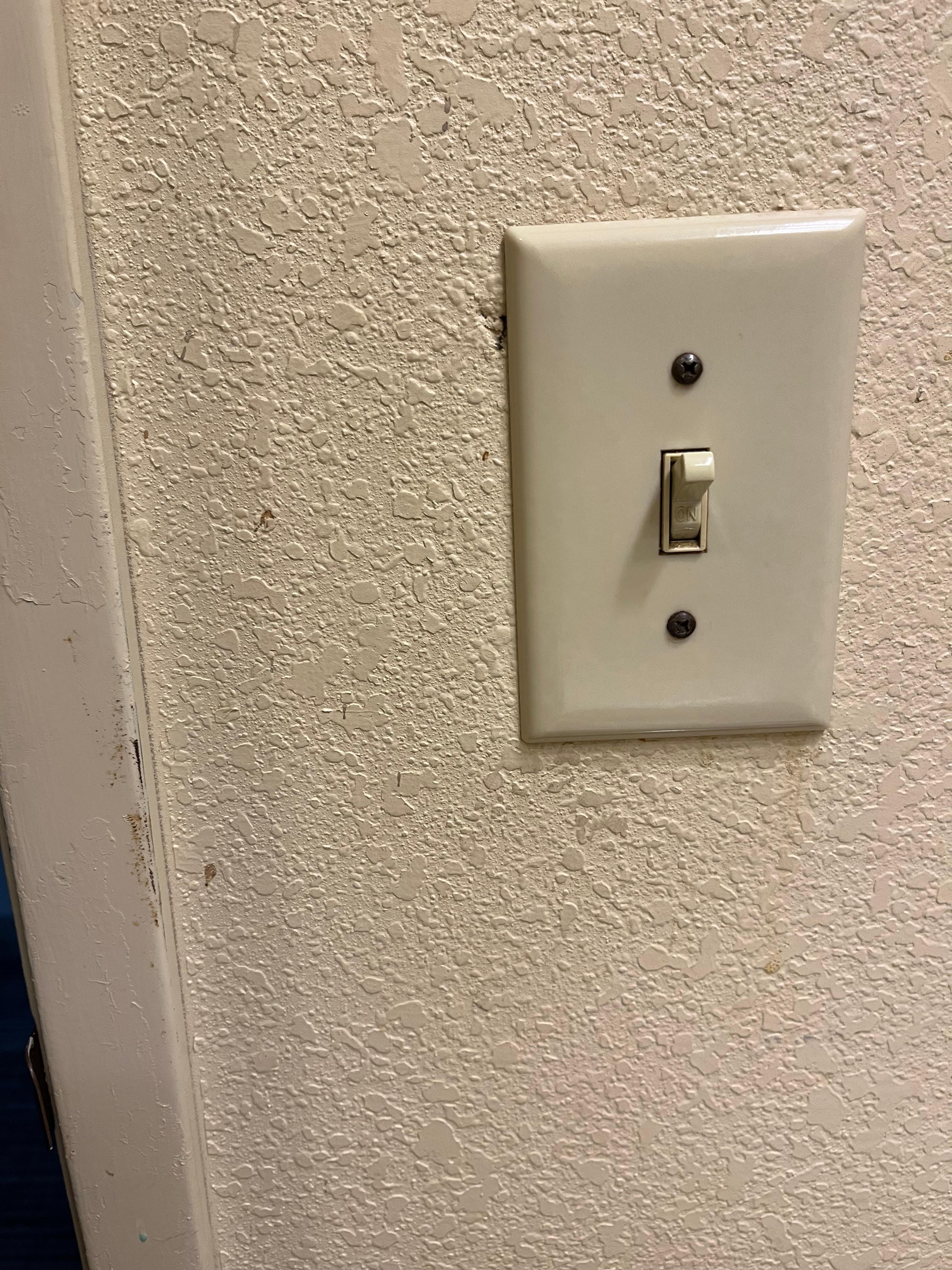 Stain on switch and wall