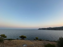 Balcony view at sunset
