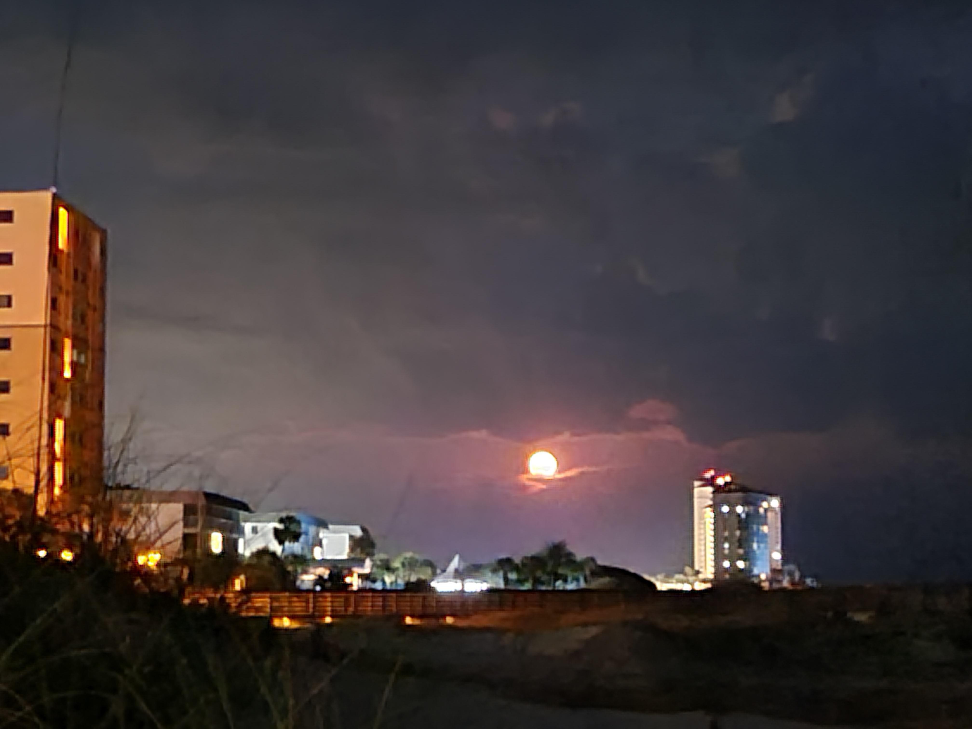 Full moon from property