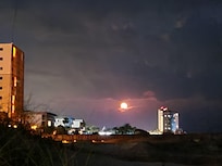 Full moon from property