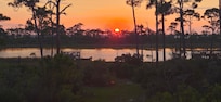 Sun rise off the back porch.