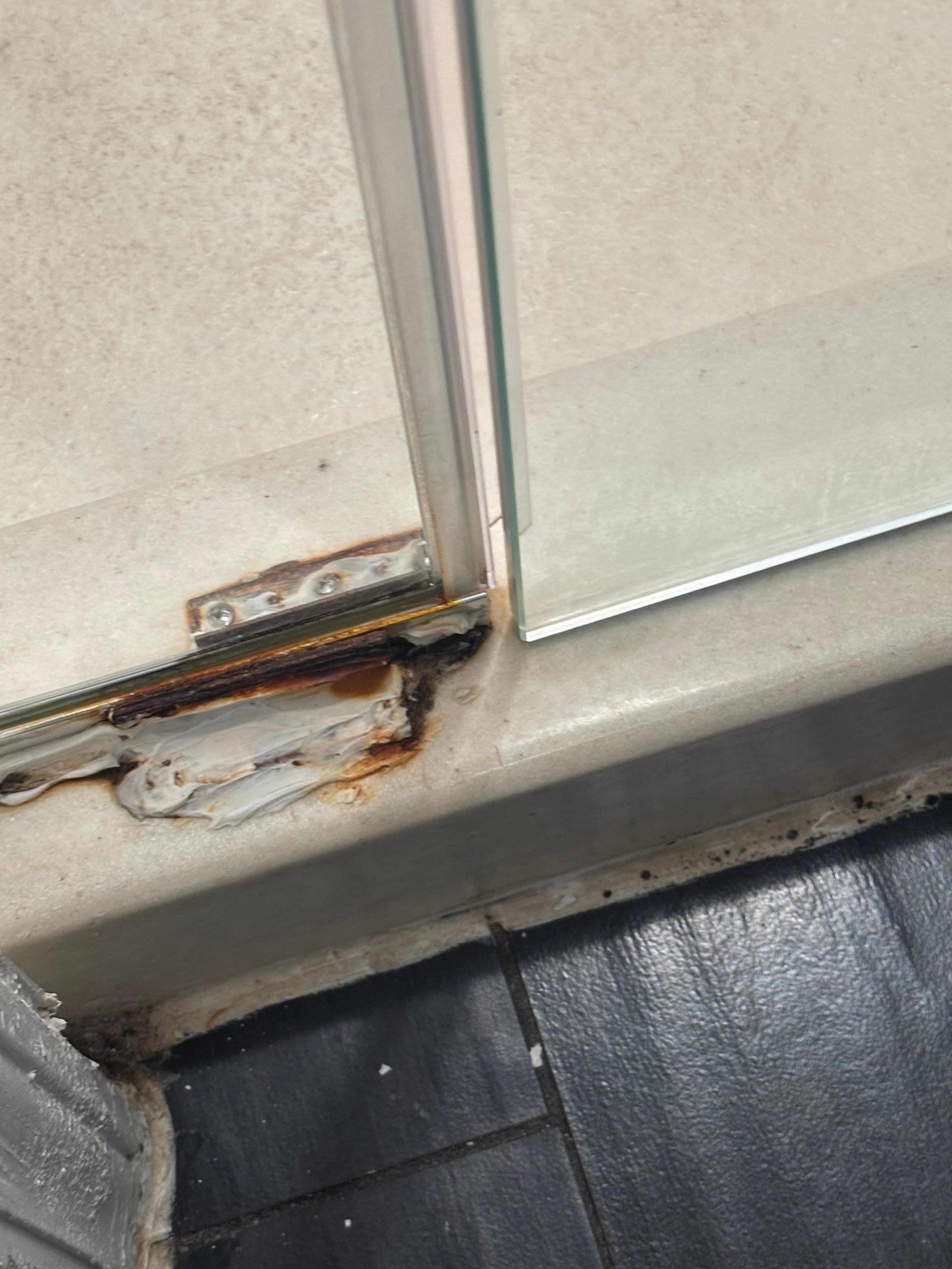 Around the glass door