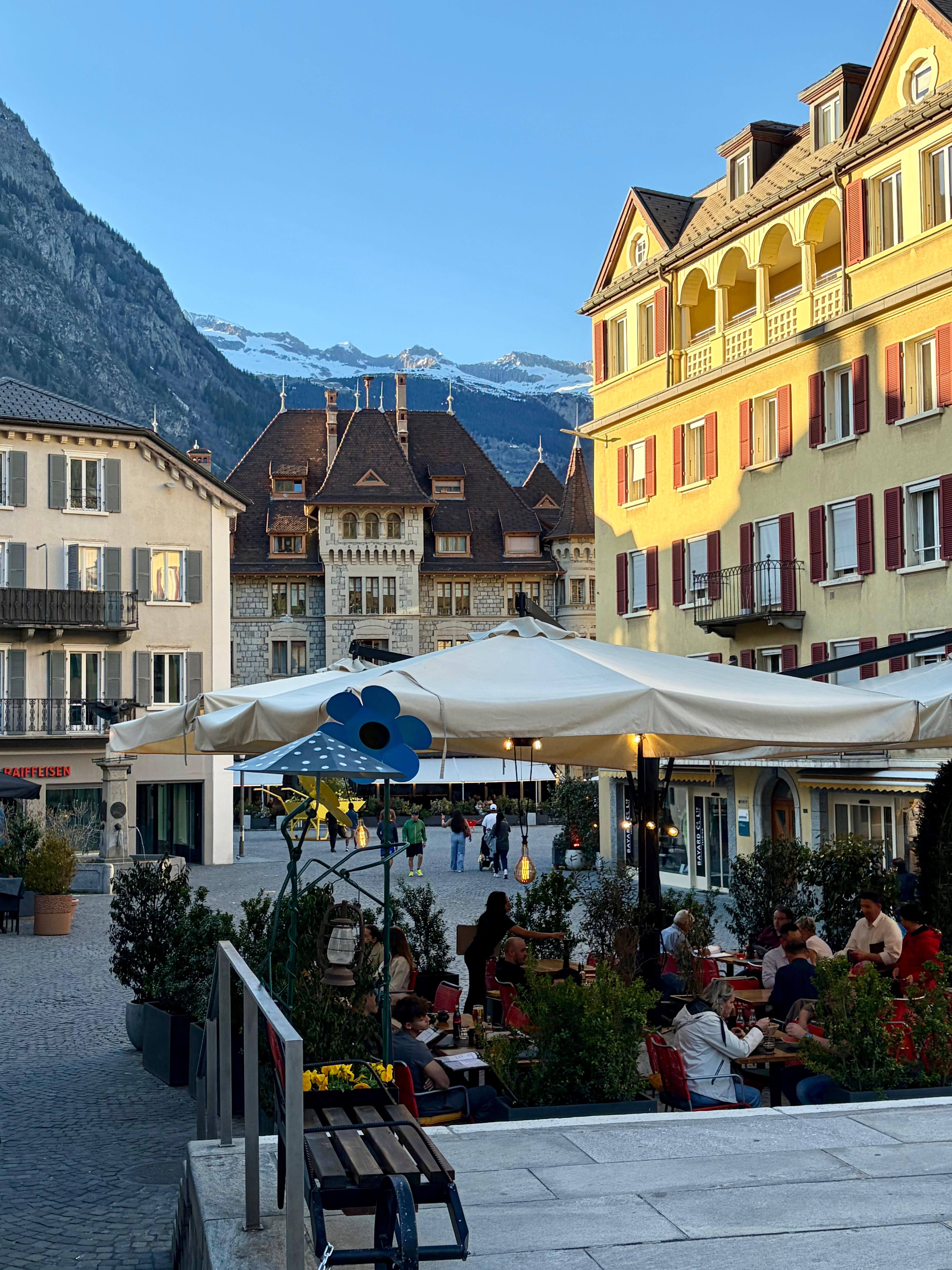 I took this picture right outside the front entrance. It is in a very cute part of town. 