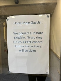 Call this number on arrival.