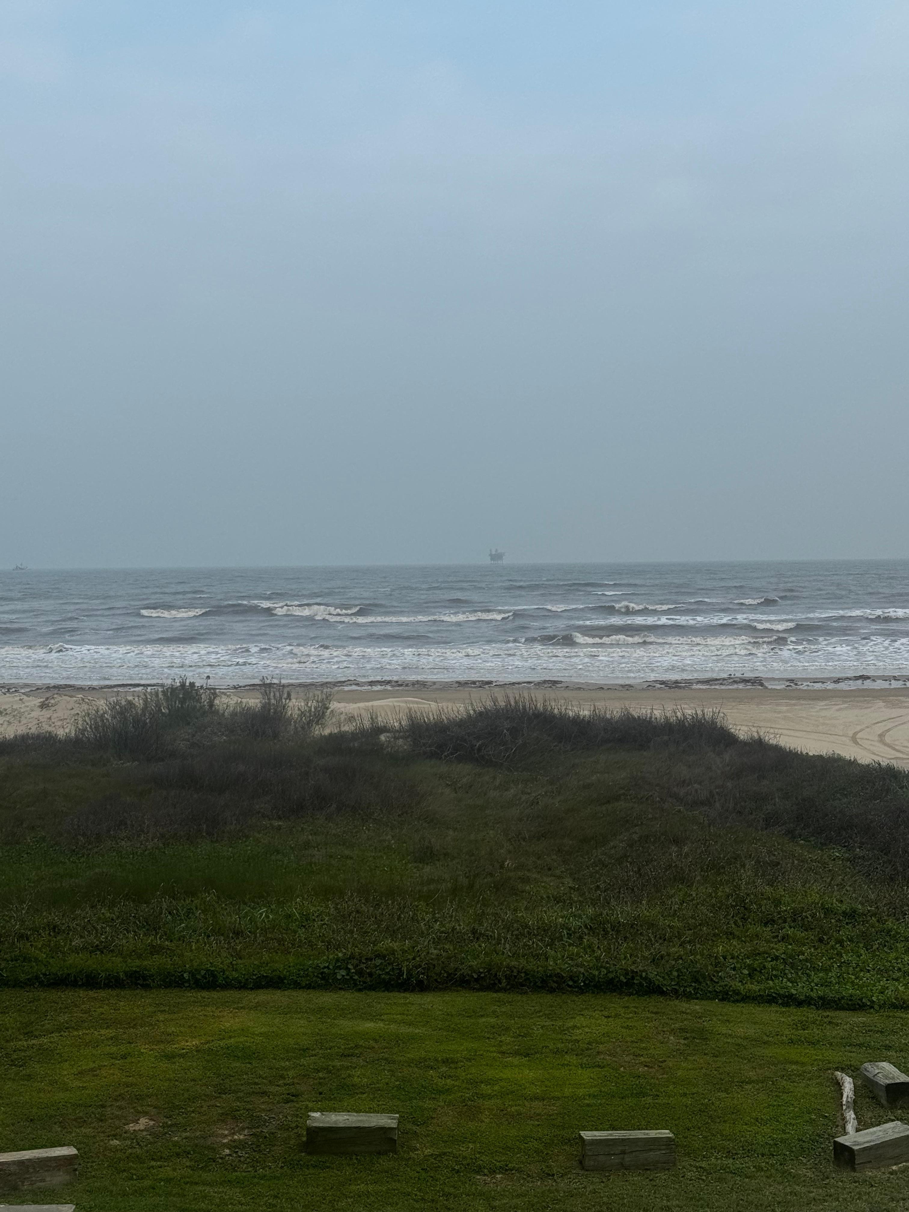View from the porch looking out to the beach 