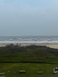 View from the porch looking out to the beach