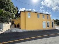 We parked our scooters in the little nook in the back, accessible from the side street.