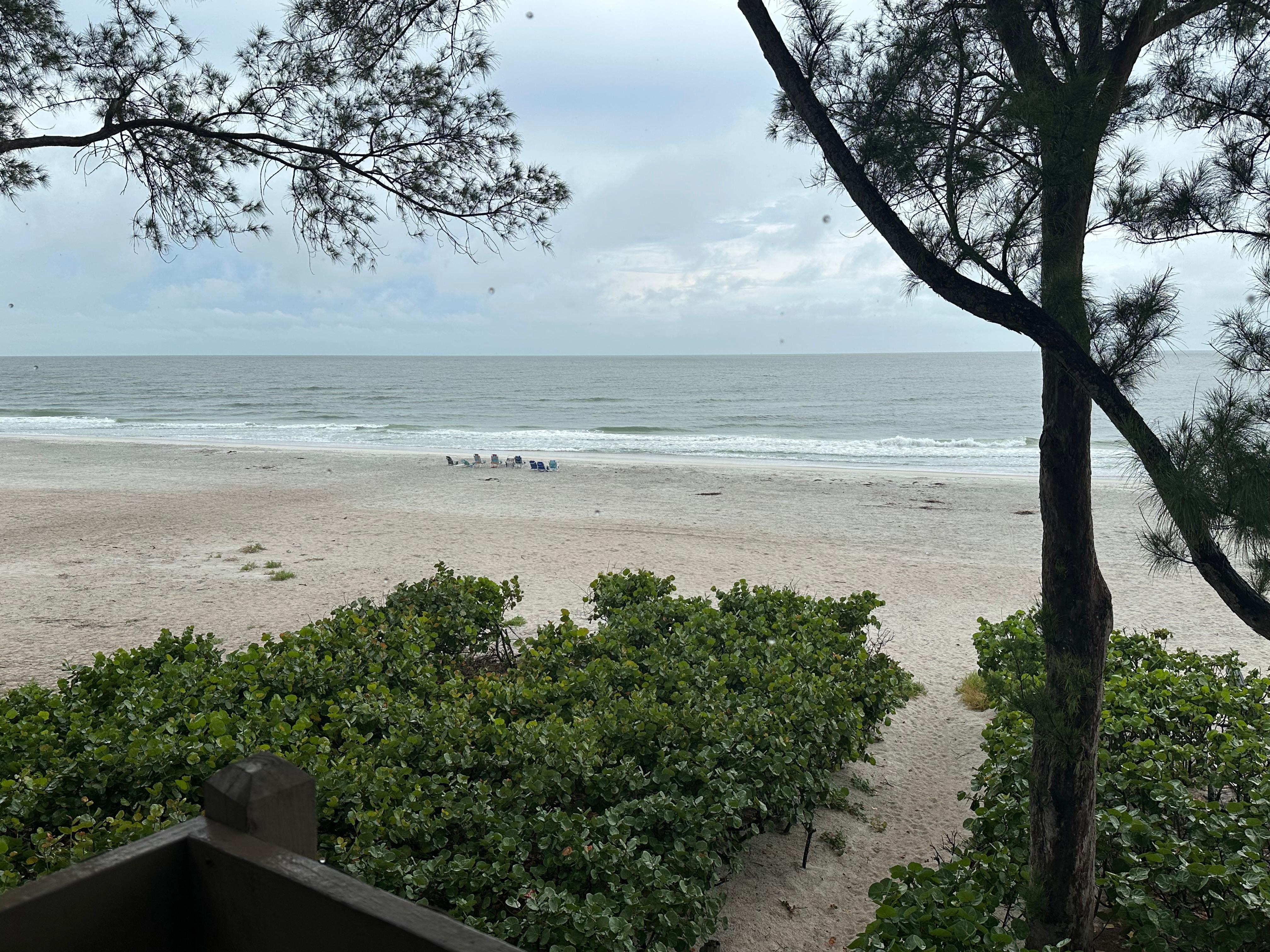 View from the balcony rainy day