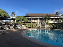Beside the pool