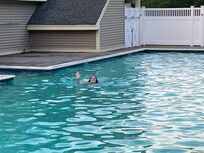 Pool. Very large and heated.