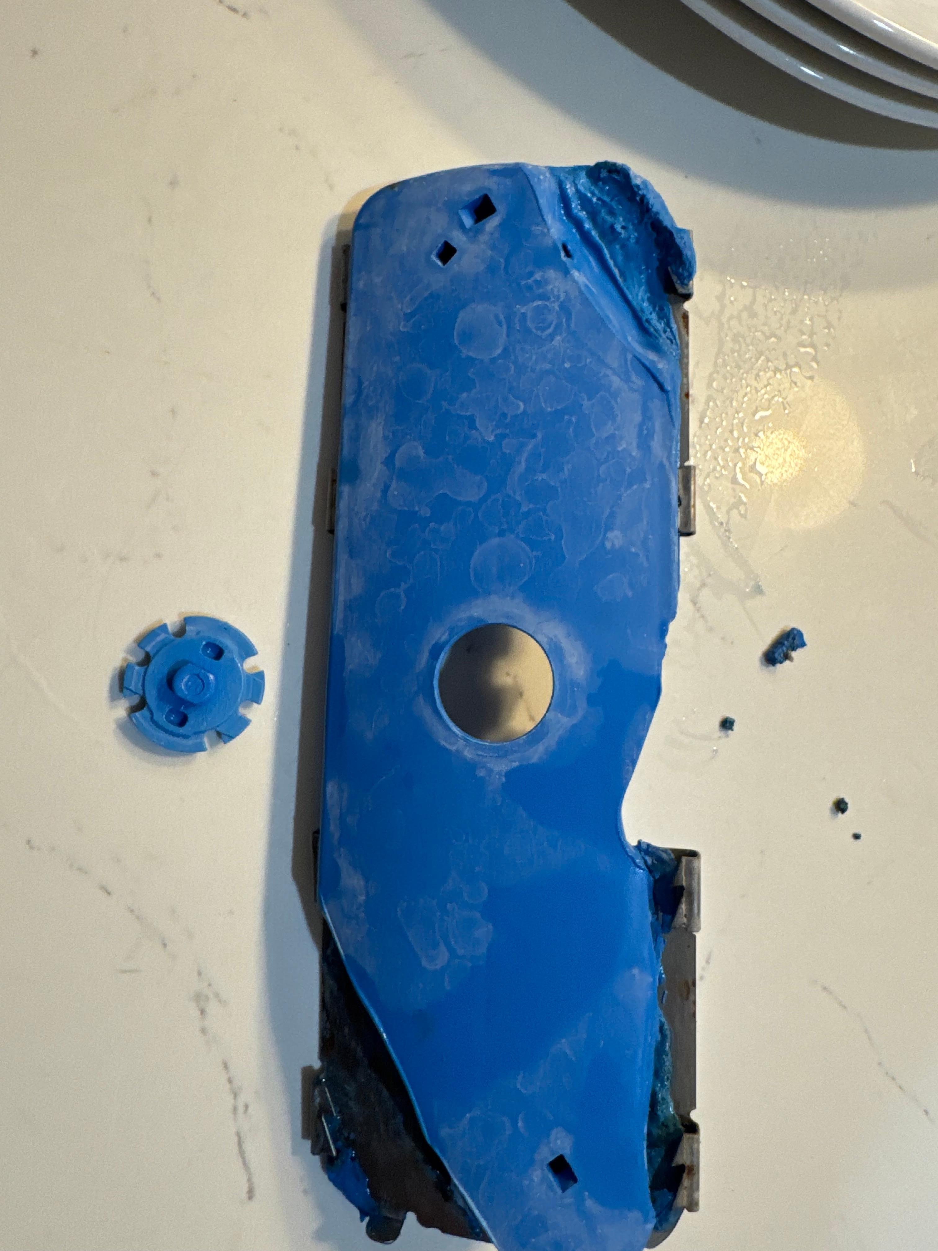 The dishwasher was falling apart