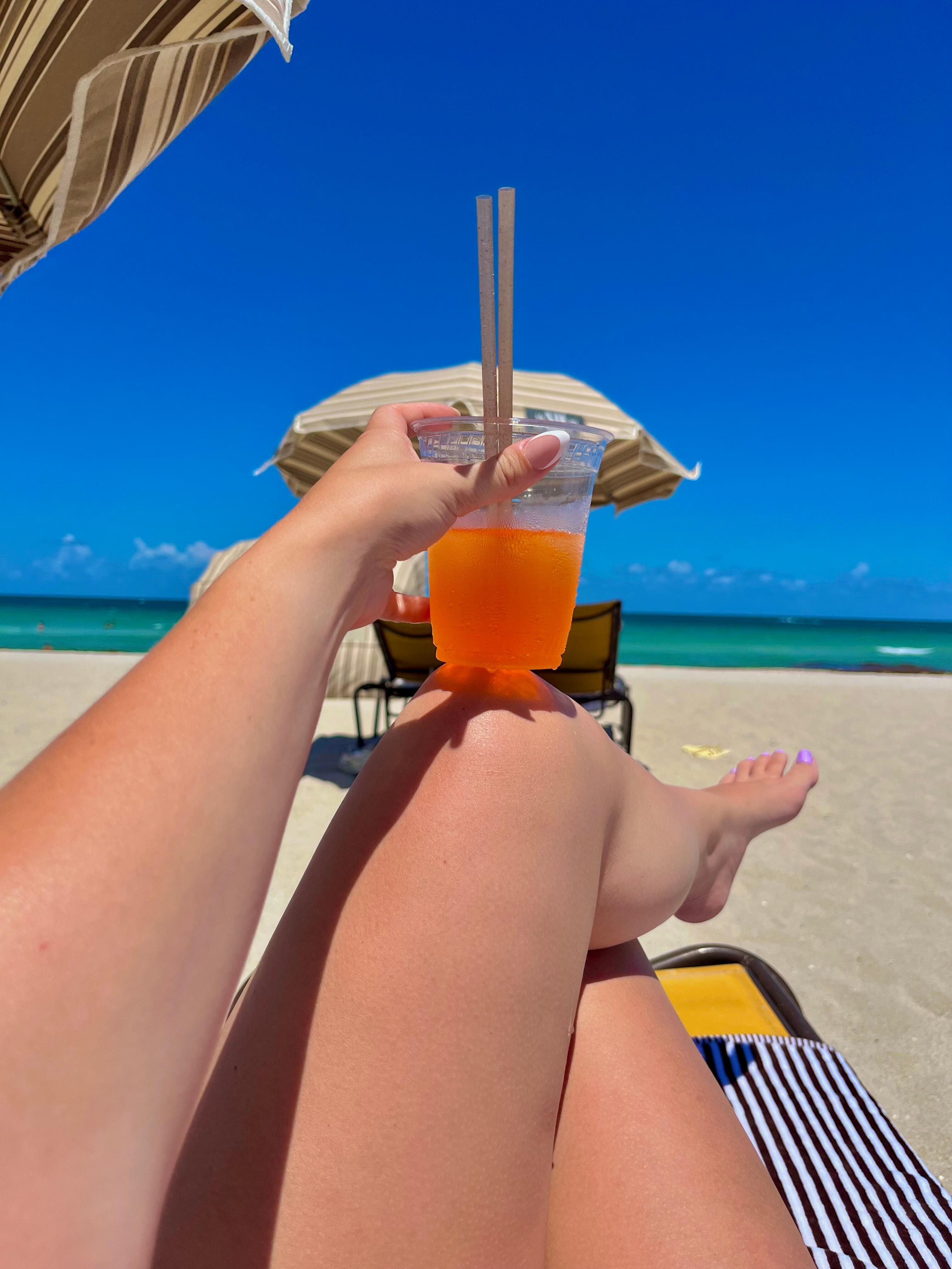 drinks at the beach