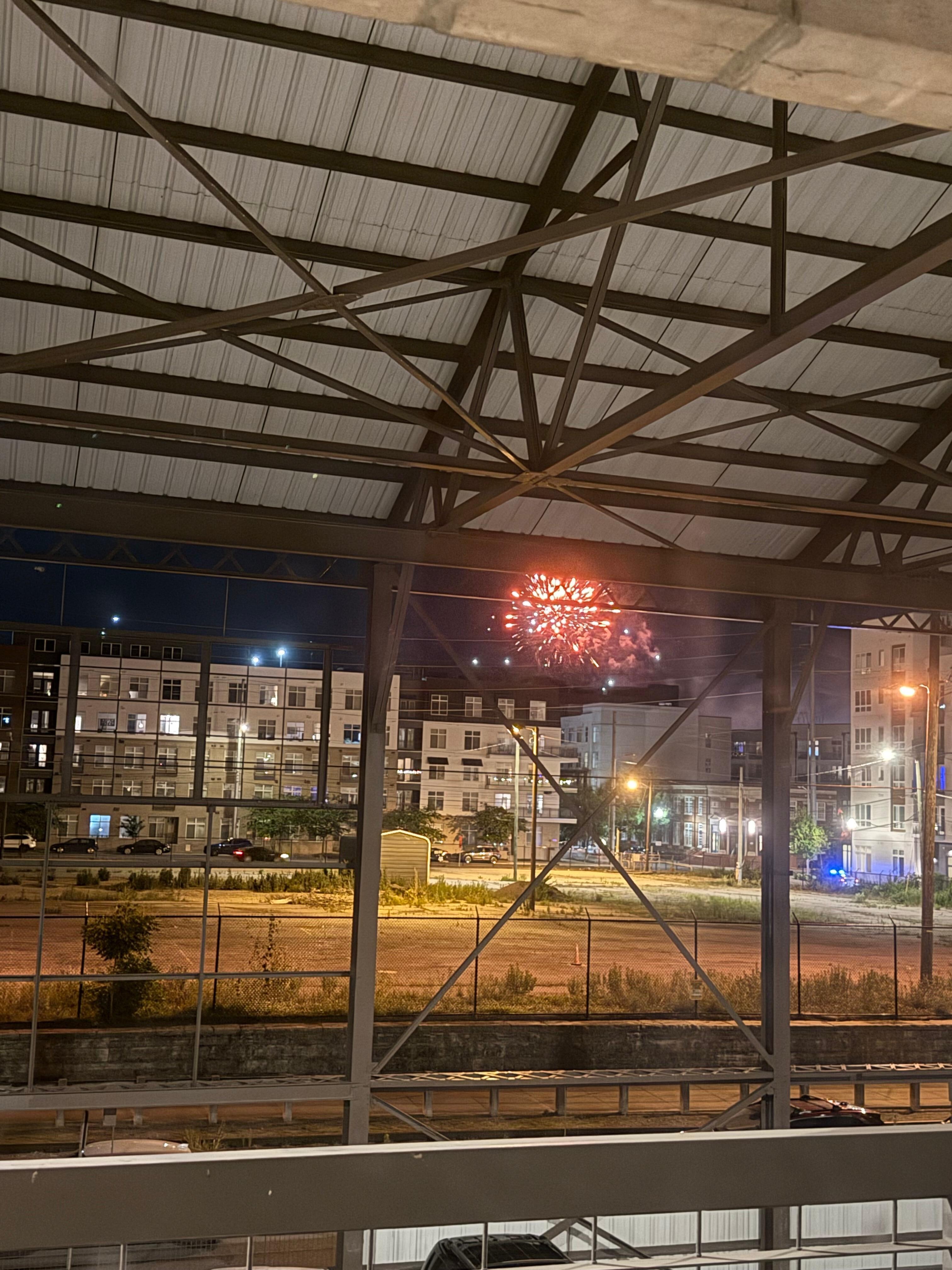 Fireworks from our kitchen winfow