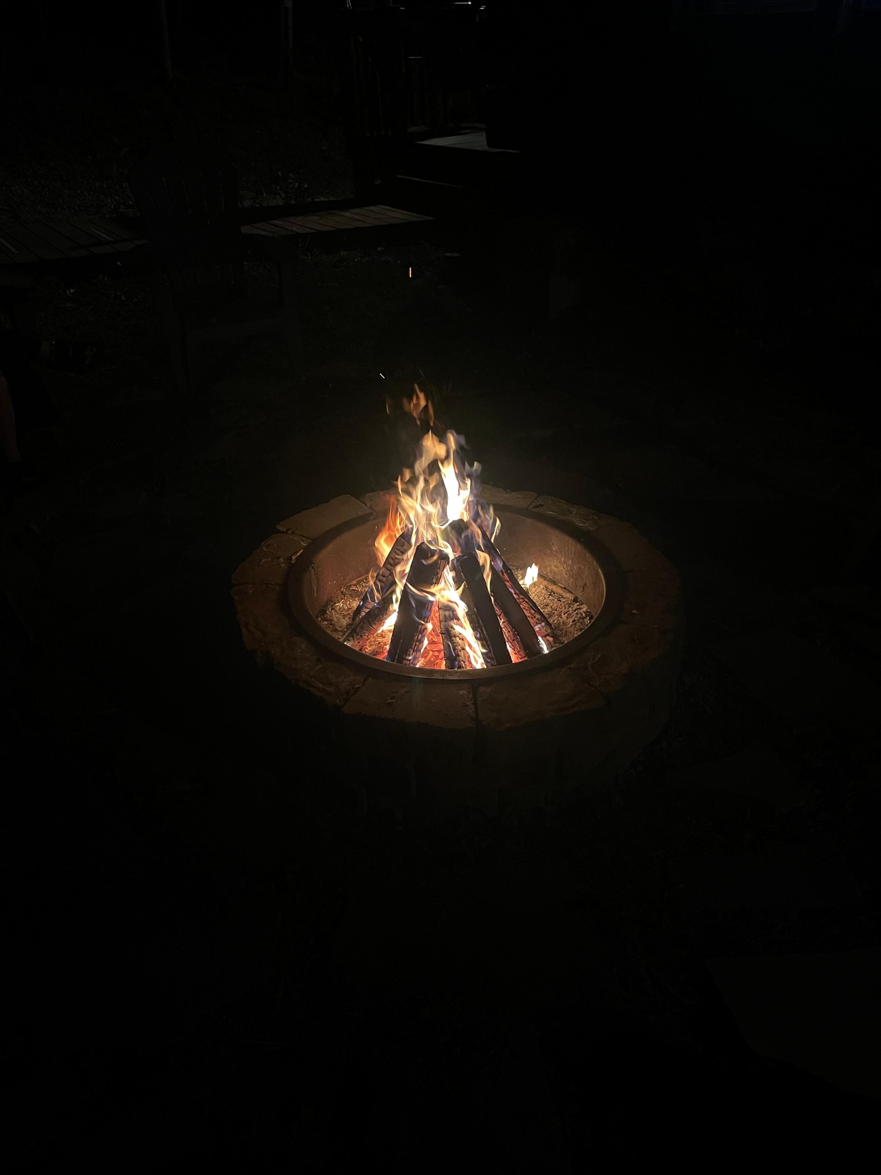 Fire pit at night