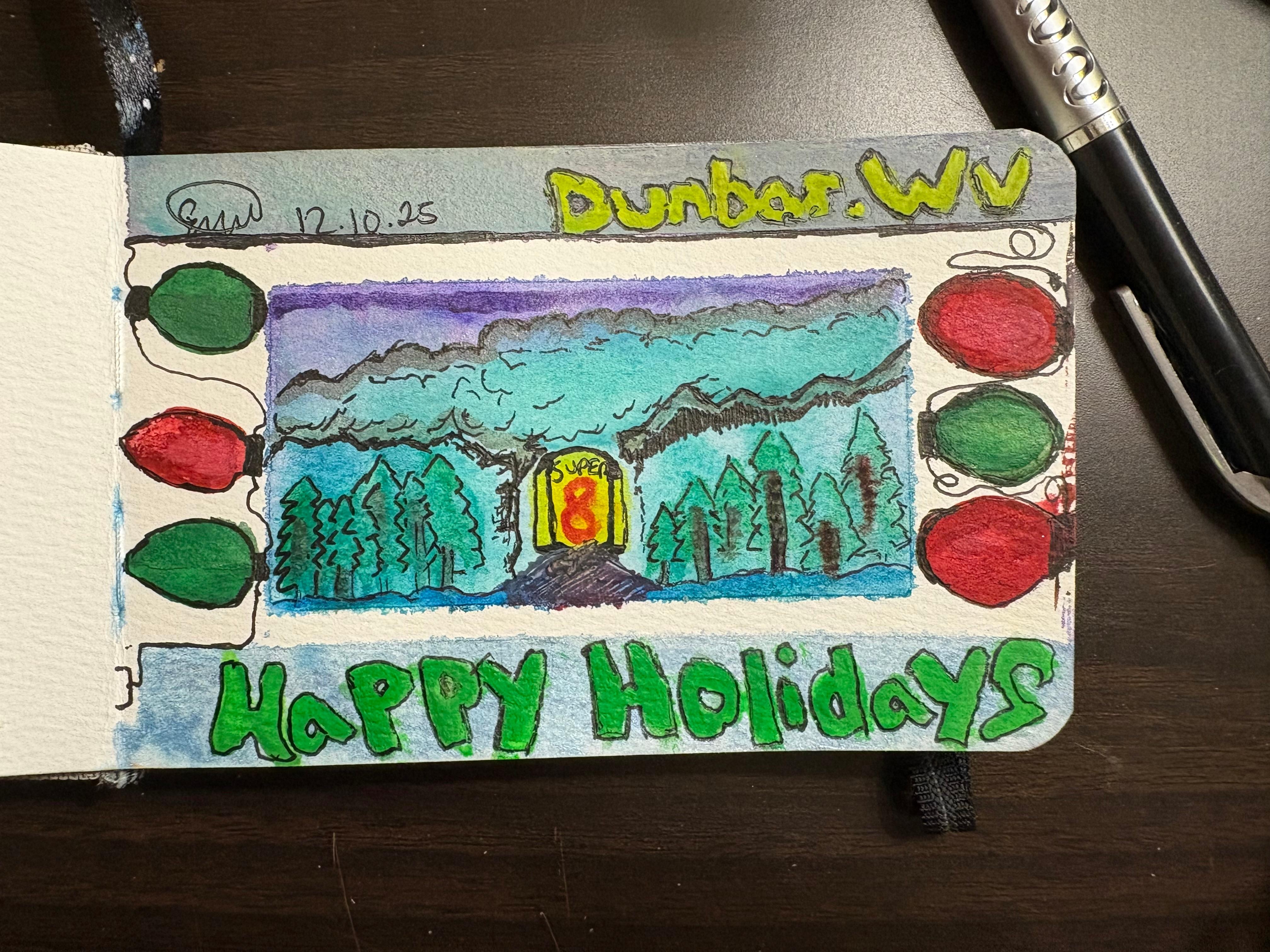 A watercolor painting I did during my stay 