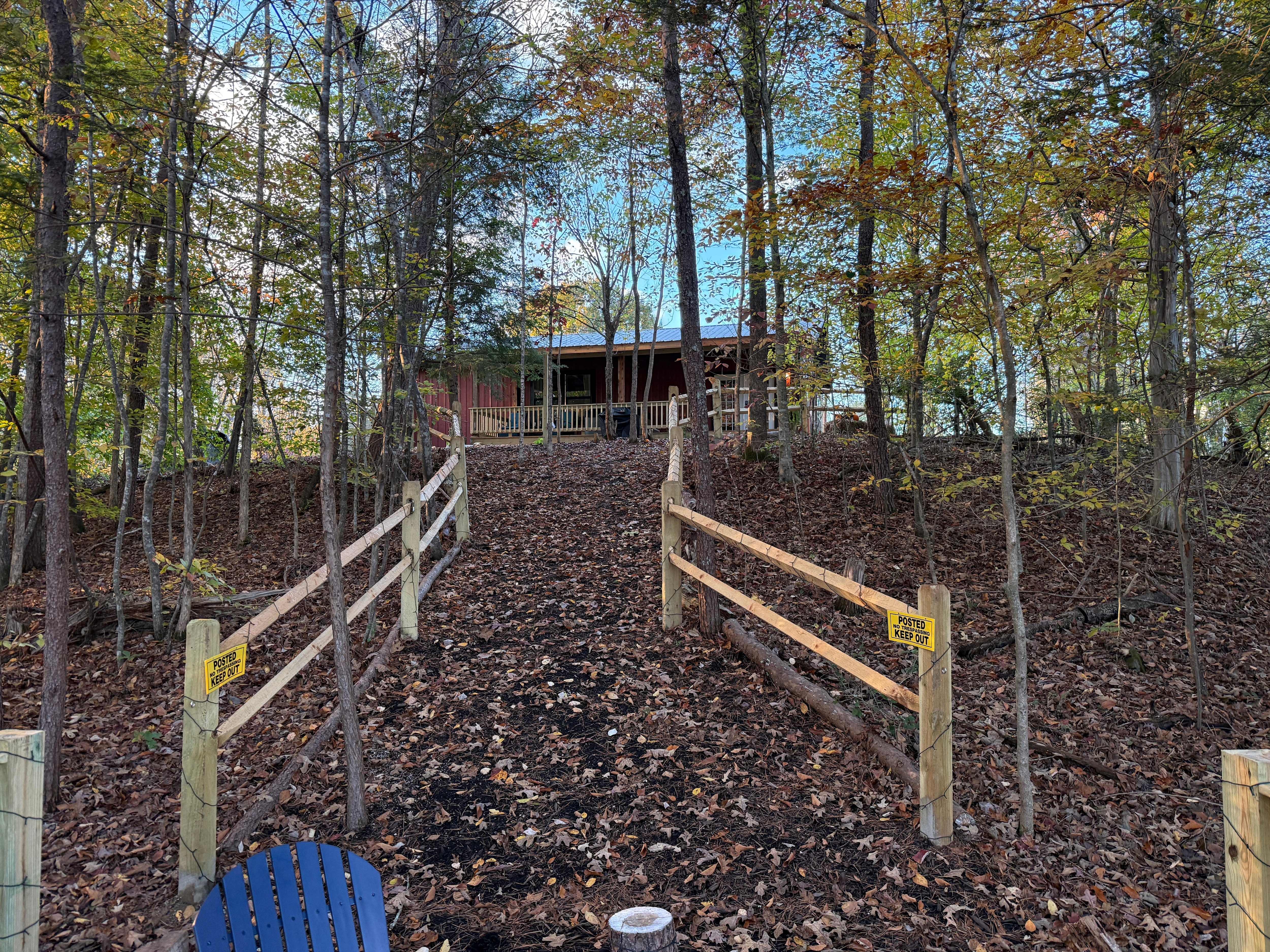 From lower deck looking back up at home. 