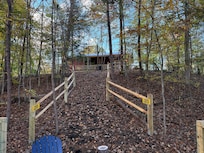 From lower deck looking back up at home.