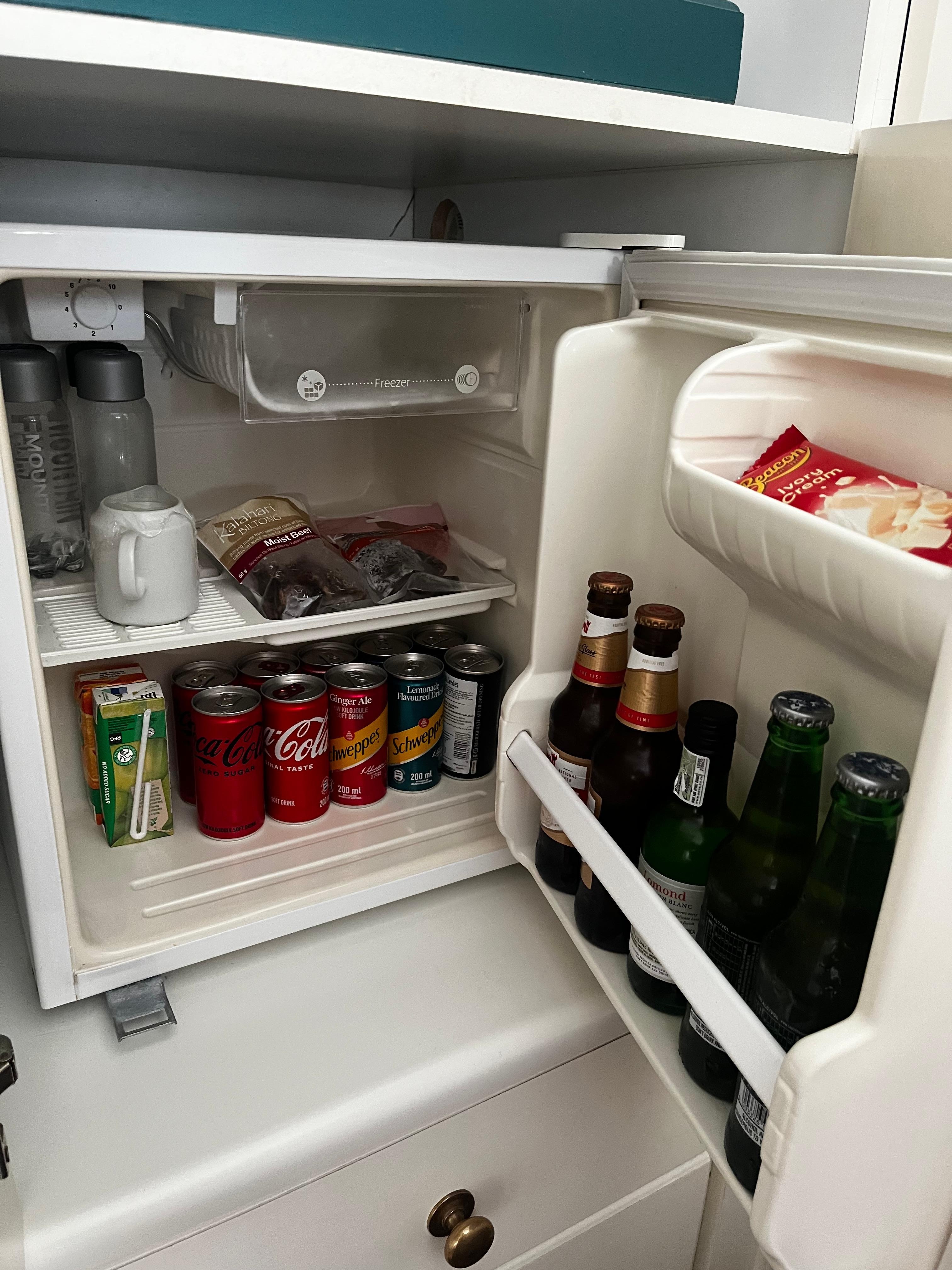 Fully stocked fridge with  trust system. 