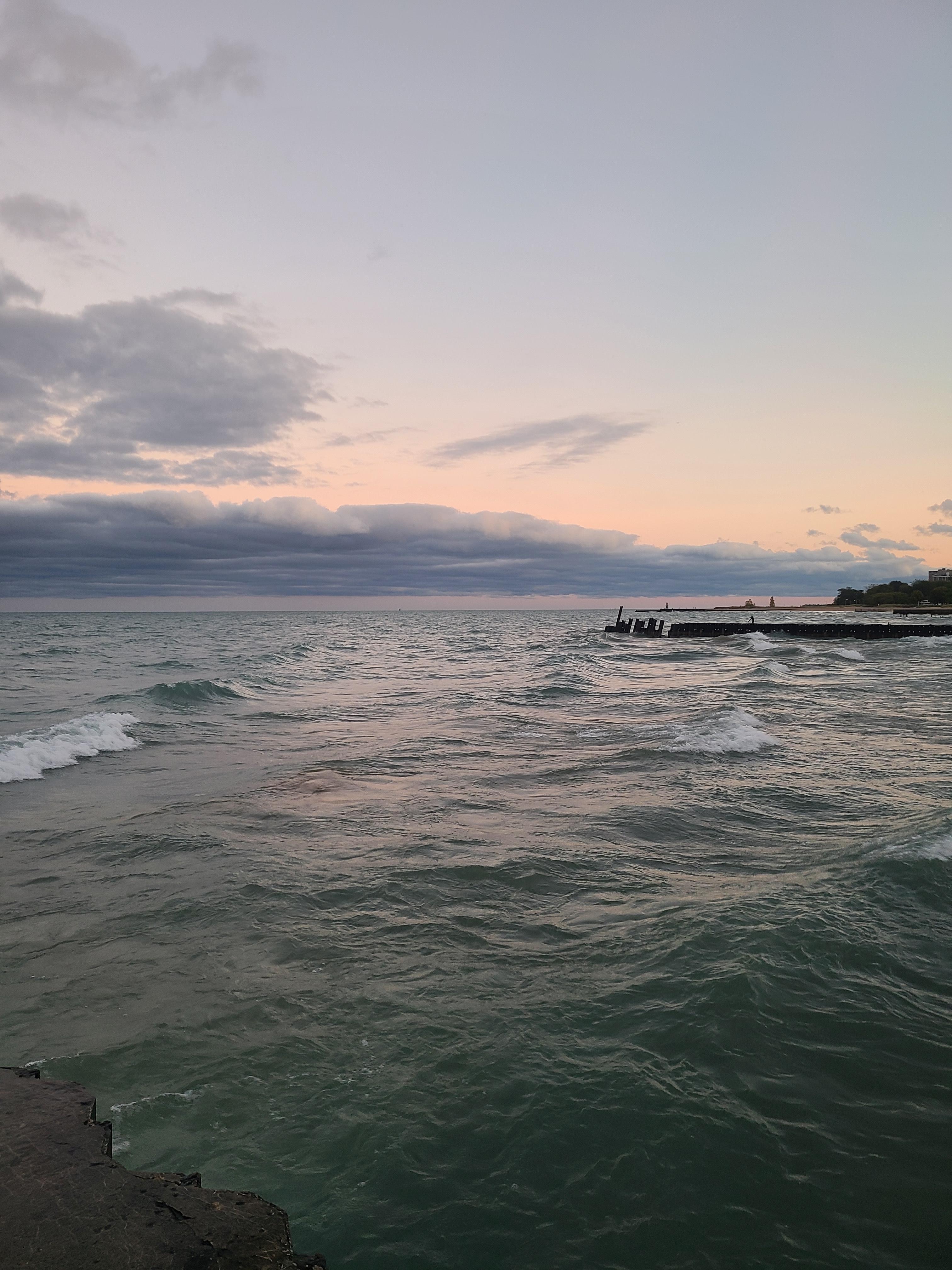 Views of the water from the beach down the street