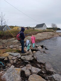 at the beach that was walking distance we fished and looked for shells