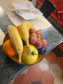 Fresh fruit for breakfast every morning at your table